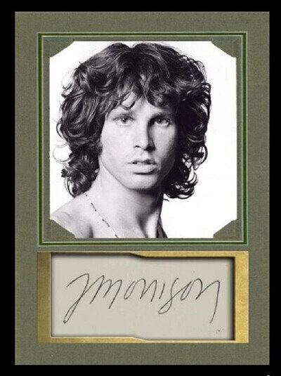 THE DOORS / JIM MORRISON / AUTOGRAPH LIMITED EDITION CARD