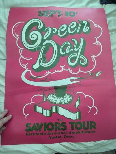 Green Day Saviors Tour Austin TX Exclusive Poster - Great Condition -