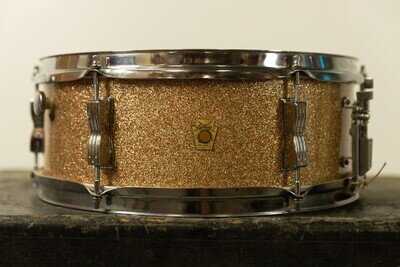 1960s Ludwig 5x14 Champagne Sparkle Pioneer Snare Drum