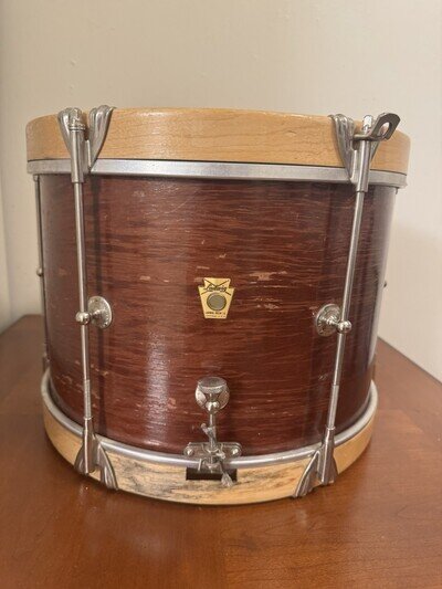 Vintage 1960's Ludwig 13.5"x10.5" Snare Drum - Marching Mahogany Wood