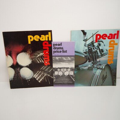 Pearl Drums Advertising Pamphlet 1973 1975 & Price List 1974 Percussion Drumming
