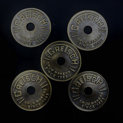 Gretsch Reproduction Drum Badge Round Badge SNARE Drum Aged Vintage 60s 5/16th