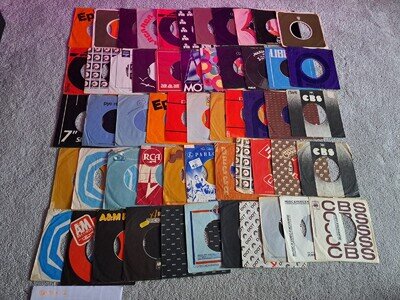 7inch Vinyl Record Company Sleeves 50+ Job Lot Original