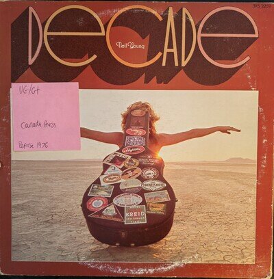 Neil Young Decade Vinyl Record VG/G+ 3RS 2257 1976