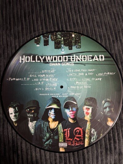 Hollywood Undead Swan Songs Picture Disc Vinyl LP Very Rare OOP