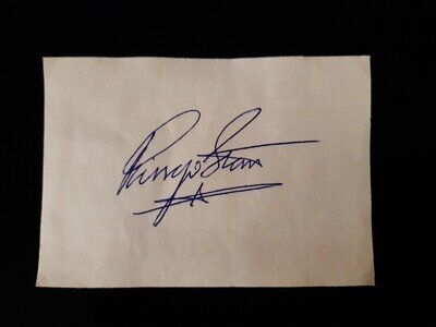Ringo Starr The Beatles Original Signed Autographed Index Card
