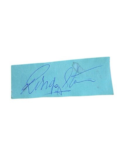 The Beatles Ringo Starr Autograph Circa 1963