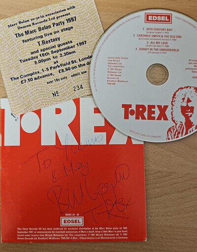 T Rex Bill Legend Autograph