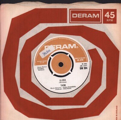 Them Baby Please Don't Go 7" vinyl UK Deram 1973 company sleeve 4 prong label