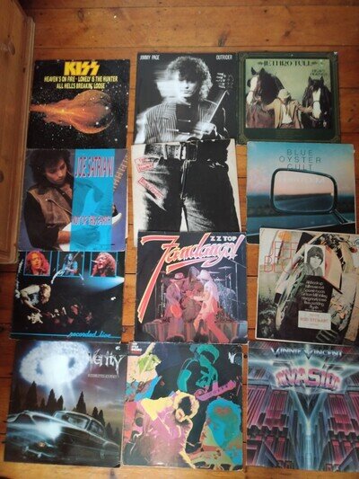 Job lot vinyl records collection. Rock folk etc.