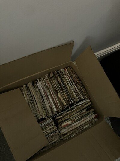 Job Lot 200 x 7” Vinyl Record from 1970’s