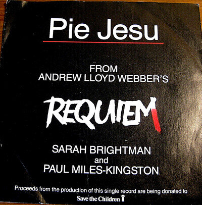 Sarah Brightman & Paul Miles-Kingston - Pie Jesu - 7" Vinyl - 1st Press - Exc+!