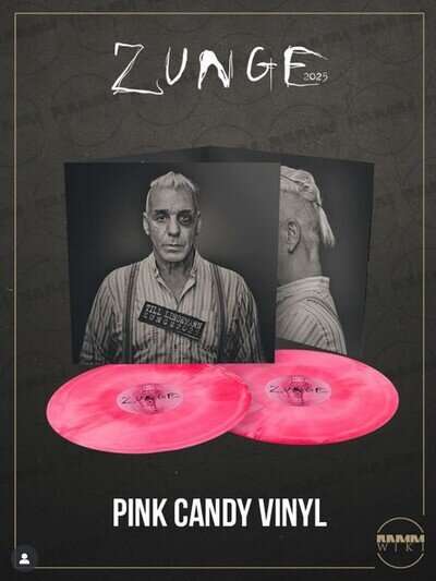 Till Lindemann Zunge 2025 LTD ED pink candy 2 Vinyl LP with lenticular cover