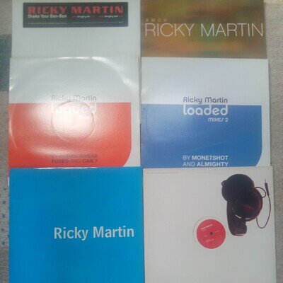 Ricky Martin 6x12"Vinyl Promo Collection 16 mixes Megamix loaded Maria amor