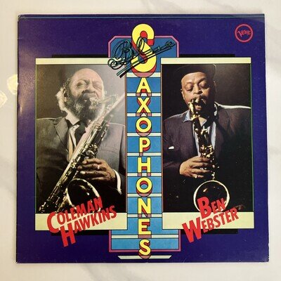 12” Vinyl LP Record - Coleman Hawkins & Ben Webster - Blue Saxophones