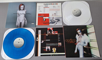 MARILYN MANSON original blue + white Vinyl 2LP Mechanical (1998 Nothing Rec USA)