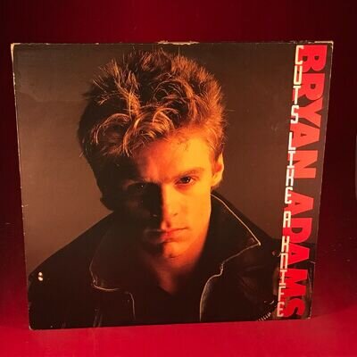 BRYAN ADAMS Cuts Like A Knife 1986 UK vinyl LP + INNER Straight From The Heart