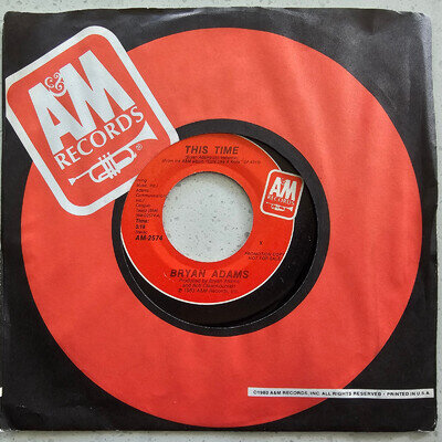 Bryan Adams - This Time - Rare Excellent Condition 1983 US Promo 7"
