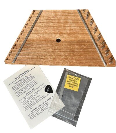 TK O’Brien’s Birch Lap Harp, Original Box, 36 Songs Sheet Music, Tuning Tool