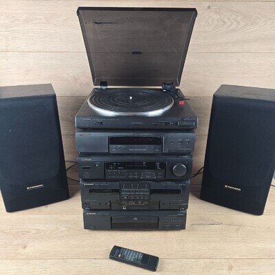 Pioneer XD-J110 Full HiFi Stack Turntable CD Cassette Amp Speakers Faulty