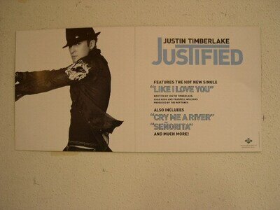 Justin Timberlake Poster Justified Nsync N sync Promo