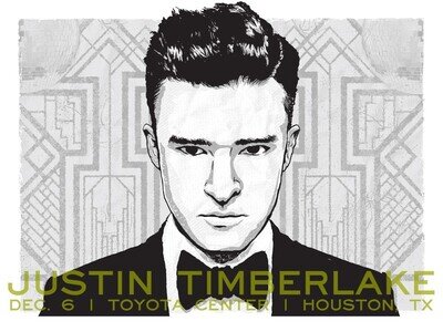 Justin Timberlake Poster NSYNC or 'N Sync Signed Numbered Houston Dec 5