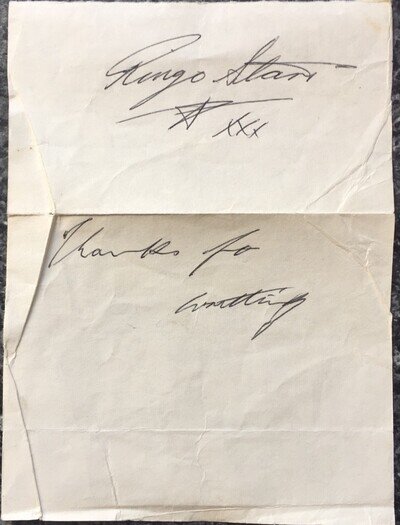 The Beatles Ringo Starr signature Autograph 1964