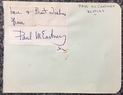 The Beatles Paul Mccartney signature Autograph