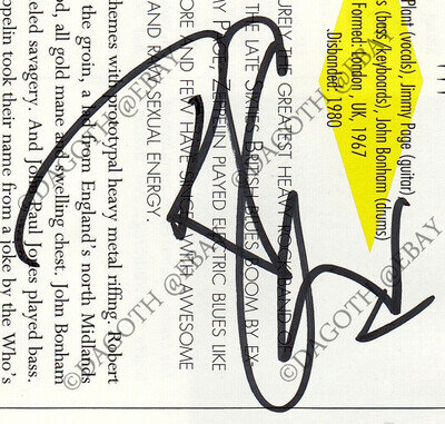 LED ZEPPELIN Robert Plant Stairway to Heaven Whole Lotta Love 4 Autograph SIGNED