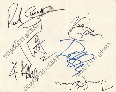 JOAN JETT 8x10 Photo FULLY SIGNED Joe Elliott DEF LEPPARD Thommy Price AUTOGRAPH