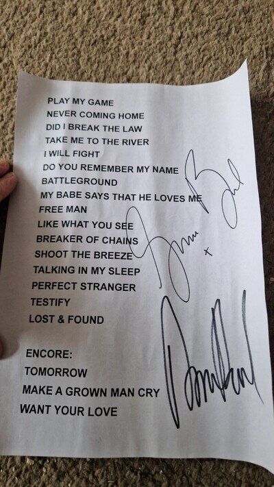 When Rivers Meet WRM SIGNED Setlist Autographed Grace Aaron Bond