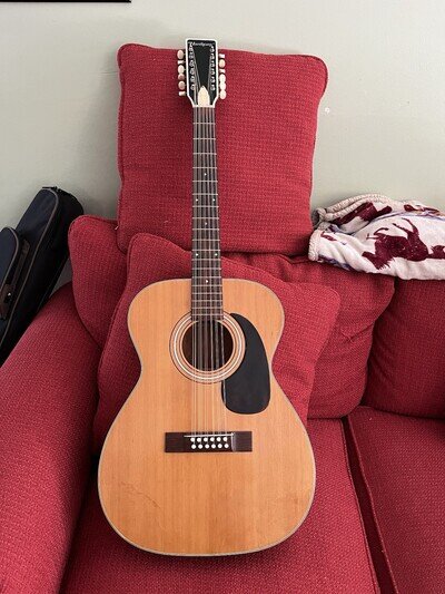 Harmony H1233 Vintage 12 String Acoustic Guitar 1972- Made In USA -Ready 2 Play!