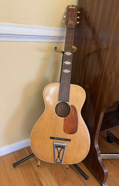 Stella f-63 Vintage Parlor Acoustic Guitar Steel Reinforced Neck