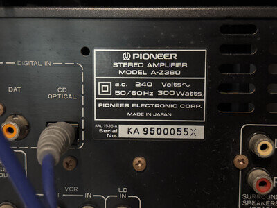 Pioneer A-Z360 - STEREO AMPLIFIER A-Z360 - Made in Japan