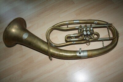 VINTAGE TENOR HORN ON RESTORERS, M&H