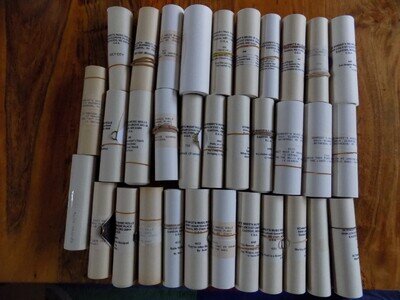 25 rolls NO SPOOLS Celestina Seraphone Organette Barrel Organ Drehorgel Barbarie