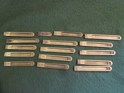 Collection of 15 Antique Brass Pump Organ Reeds - Job Lot