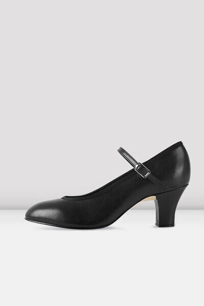 BLOCH Ladies Kickline Character Shoes 2.5 Inch Heel Stage Shoe S0324L Black