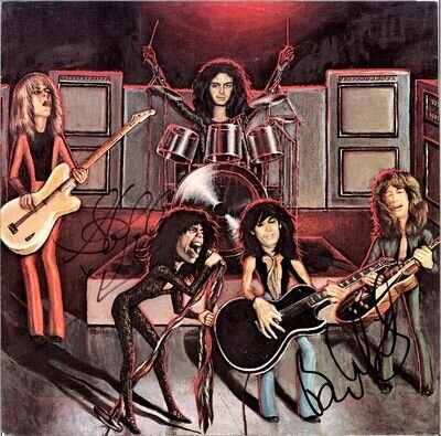 AEROSMITH Rocks 12" STEVEN TYLER & BRAD WHITFORD Dream On Crazy Autograph SIGNED