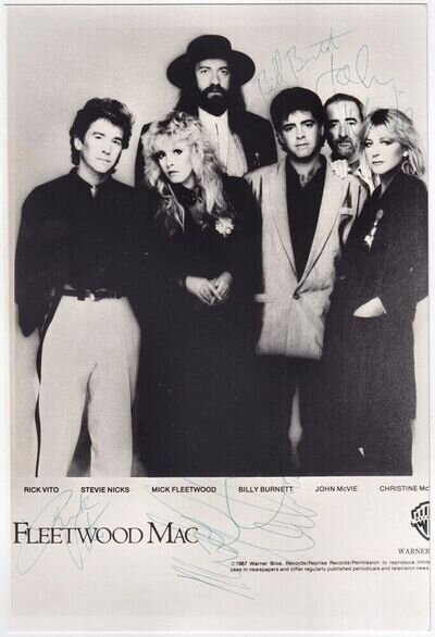 FLEETWOOD MAC Photo, MICK JOHN MCVIE +2 Rumours Go Your Own Way Autograph SIGNED