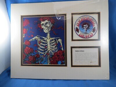 STANLEY MOUSE SIGNED AUTOGRAPH BERTHA ART SKULL & ROSE Jerry Garcia poster print