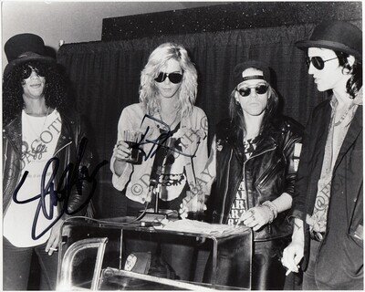 GUNS N ROSES 8x10 Photo SLASH DUFF MCKAGAN Appetite Destruction Autograph SIGNED