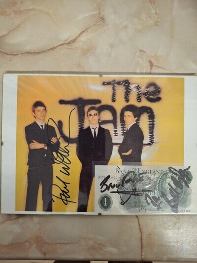"THE JAM" & "FROM THE JAM" GENUINE HAND SIGNED AUTOGRAPHS!