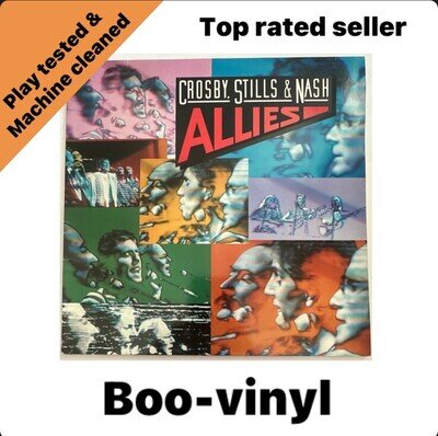 Crosby Stills and Nash Allies 1983 LP Album Vinyl Record 78-0075-1 Ex / Ex