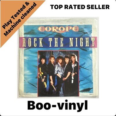 Europe- Rock The Night- 12” Vinyl Record 4 Tracks Uk Issue EX / VG+ Con