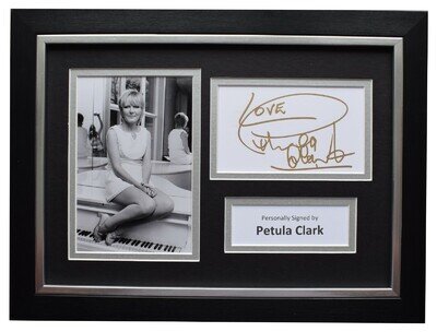 Petula Clark Signed A4 Framed Autograph Photo Display Music Memorabilia COA