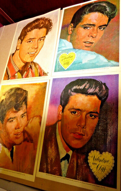 Cliff Richard - 4 x Valentine Magazine Painting Posters by Noiquet from 1960s