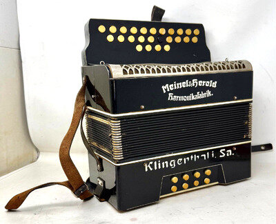 Accordion Meinel & Herold Klingenthal button accordion steel tones S & F OLD!