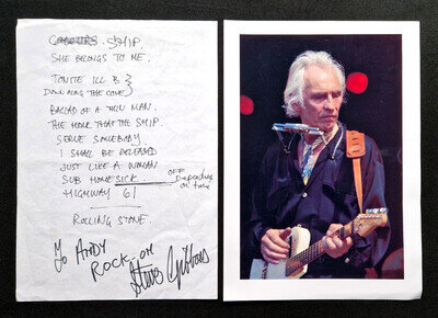 Steve Gibbons - Signed Set List + 12in x 8in Photo (Aug 2006)