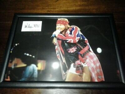 Axl Rose Guns N' Roses A3 size framed poster with facsimile autograph gift idea